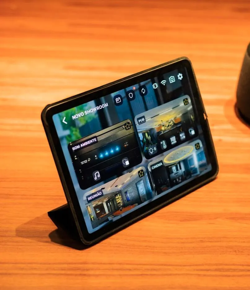 Controle de automação em tablet